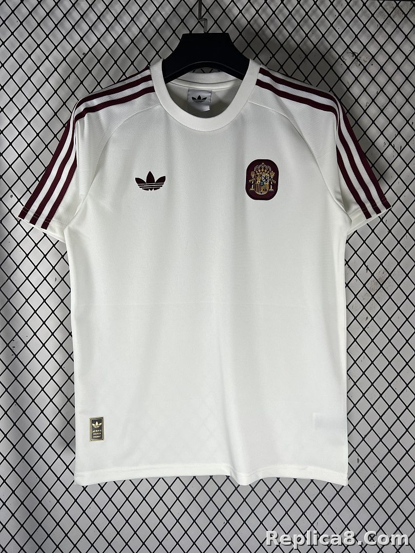 White Retro Spain T-Shirt - detail
