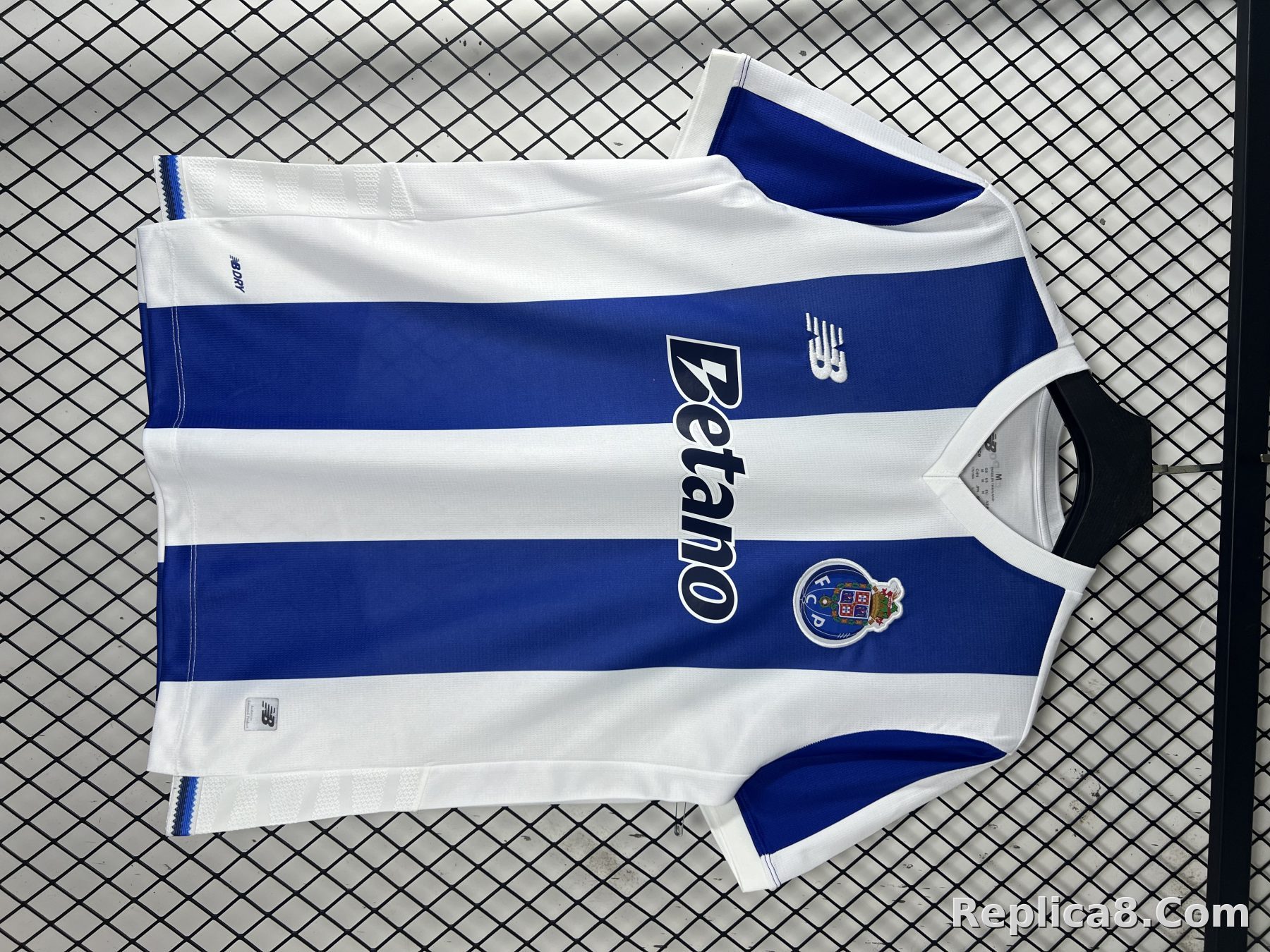 Blue White Porto Home Jersey - detail