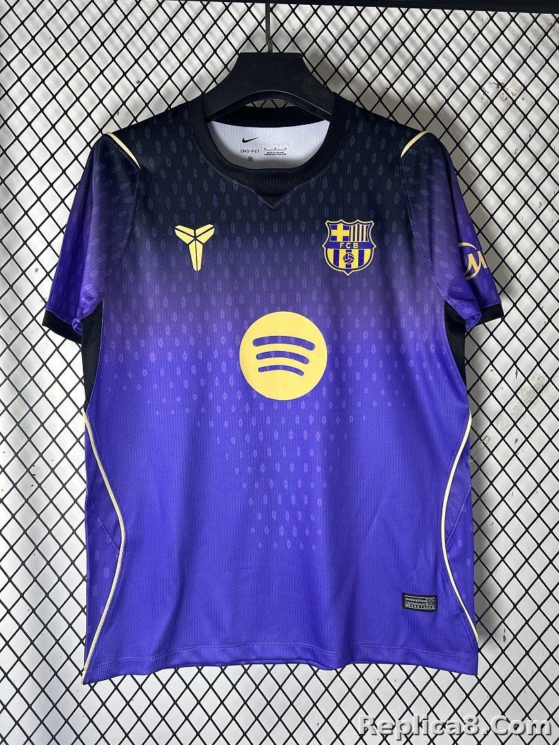 Purple色 Barcelona Away Jersey - detail