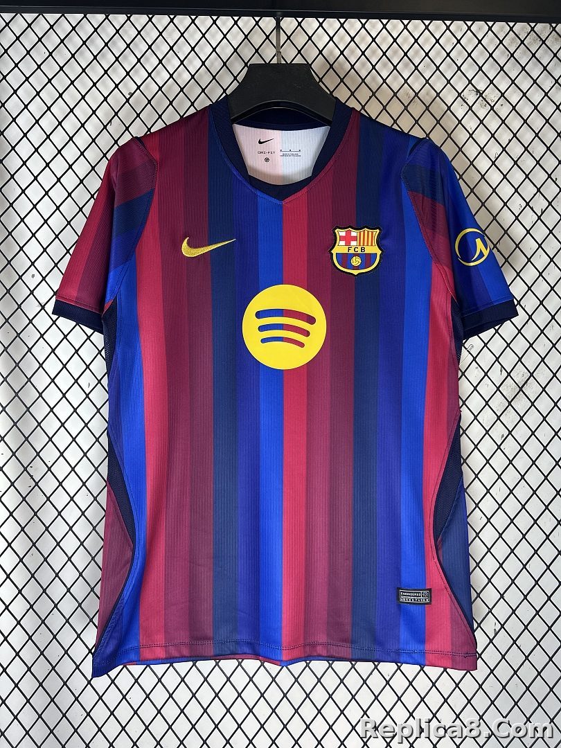 Red Blue Barcelona Home Jersey - detail