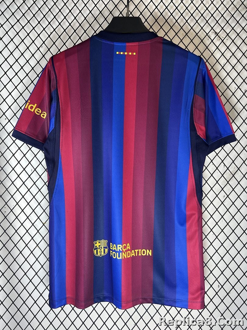 Red Blue Barcelona Home Jersey - detail