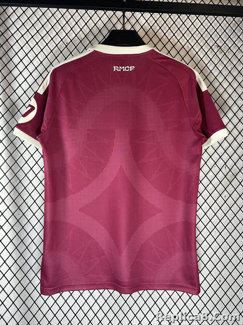 Plum Red Real Madrid Second Away Jersey - detail