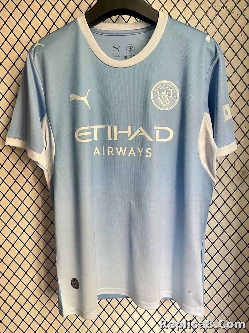 Light Blue Manchester City Home Jersey - detail