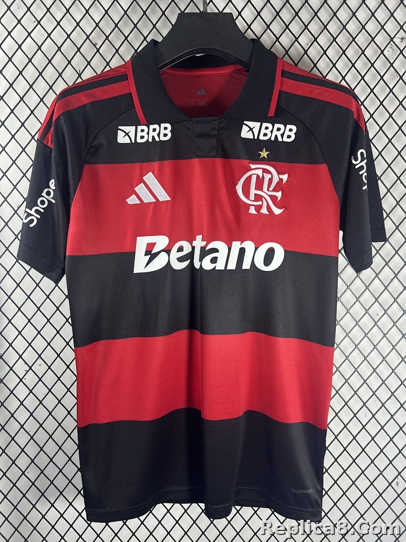 Red Black Flamengo Home Jersey - detail